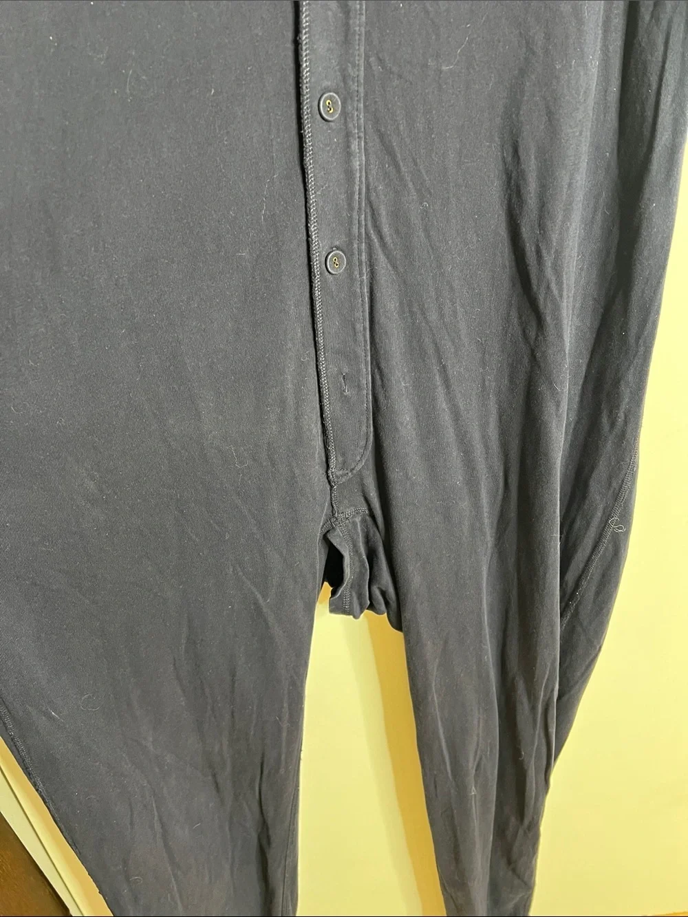 J Crew Sz M Navy Blue Cotton Front Button Sleepwear One Piece Pajama 100 Cotton